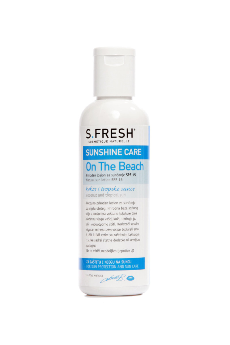 On The Beach losion za suncanje s UVA i UVB faktorom 15. S.Fresh, 59,90 kn