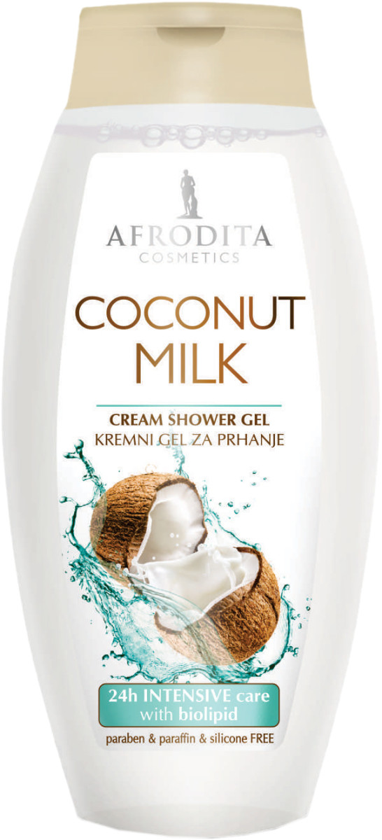 Kremasti gel za tuširanje s kokosovim mlijekom. Kozmetika Afrodita, 12,90 kn