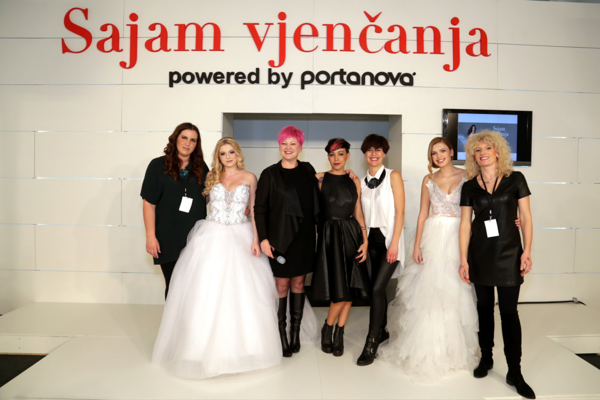 Anja Prebeg, Prebeg Beauty centar, voditeljica Tihana Tomljanović, Ana Čurak, La Dutti i Kristina Jurić, Lege Artis sa svojim modelima